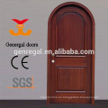 Material seleccionado personalizado puertas de madera maciza arqueadas para la entrada